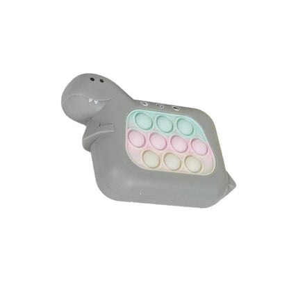 Jucarie Interactiva Pop It Whack A Mole, Flippy, Tip Consola, Anti-Stres, 4 Moduri de Joc, din ABS si Silicon, +3 Ani, Model Dinozaur, Gri-6