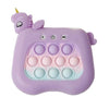 Jucarie Interactiva Pop It Whack A Mole, Flippy, Tip Consola, Anti-Stres, 4 Moduri de Joc, din ABS si Silicon, +3 Ani, Model Unicorn, Mov-0
