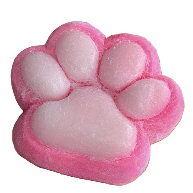 Jucarie Interactiva Squishy, Flippy, Model Cat Paw, Revenire Lenta, din TPR, +3 Ani, 7.5 cm, Textura Puf, Roz-0