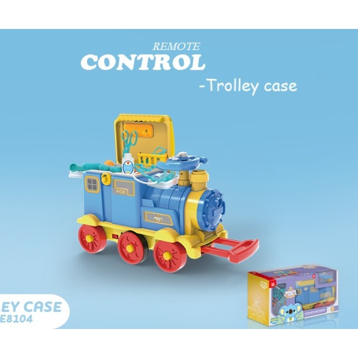 Jucarie locomotiva cu telecomanda si set prim ajutor-4