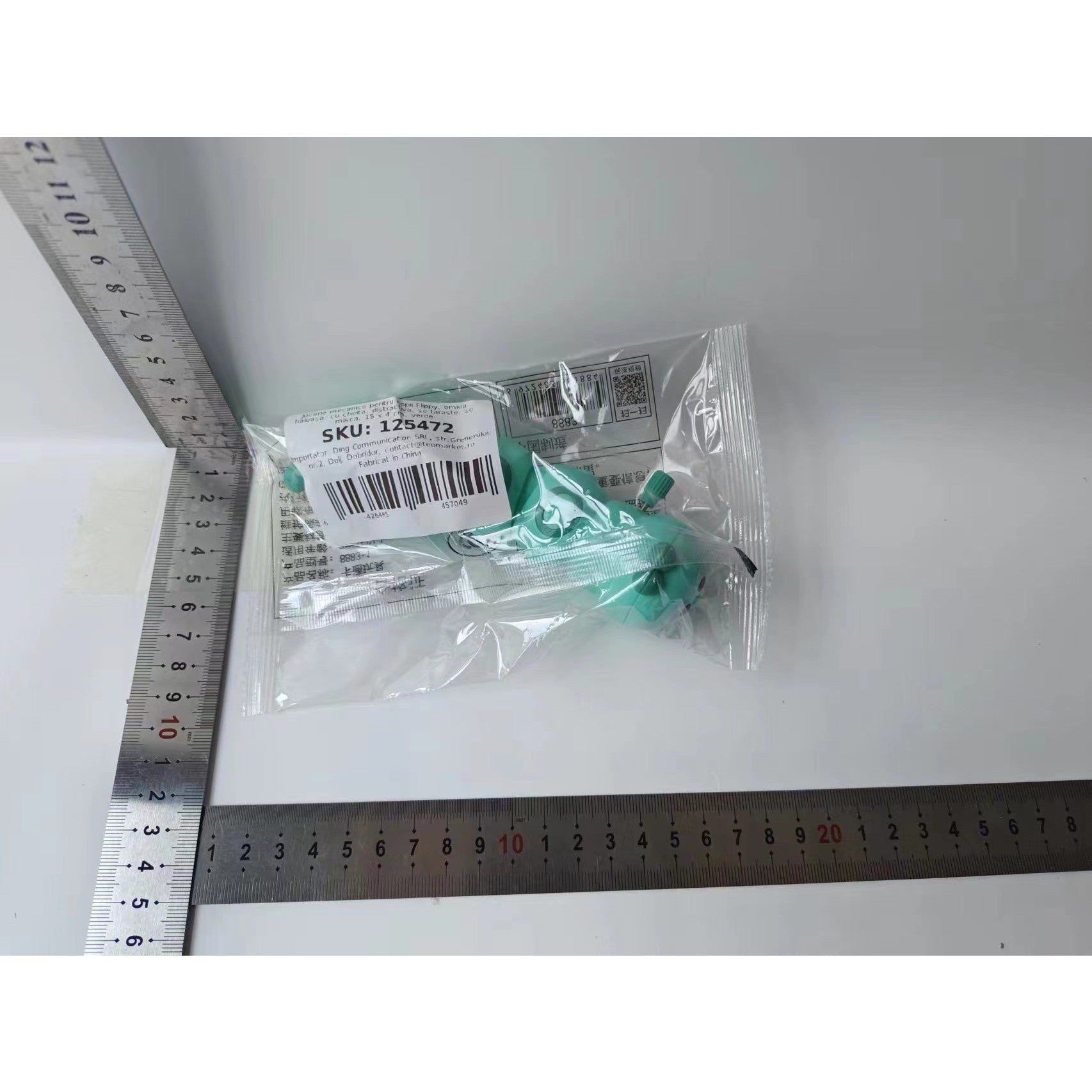 Jucarie mecanica pentru copii Flippy, omida haioasa, cu cheita, distractiva, se taraste, se misca, 15 x 4 cm, verde-8