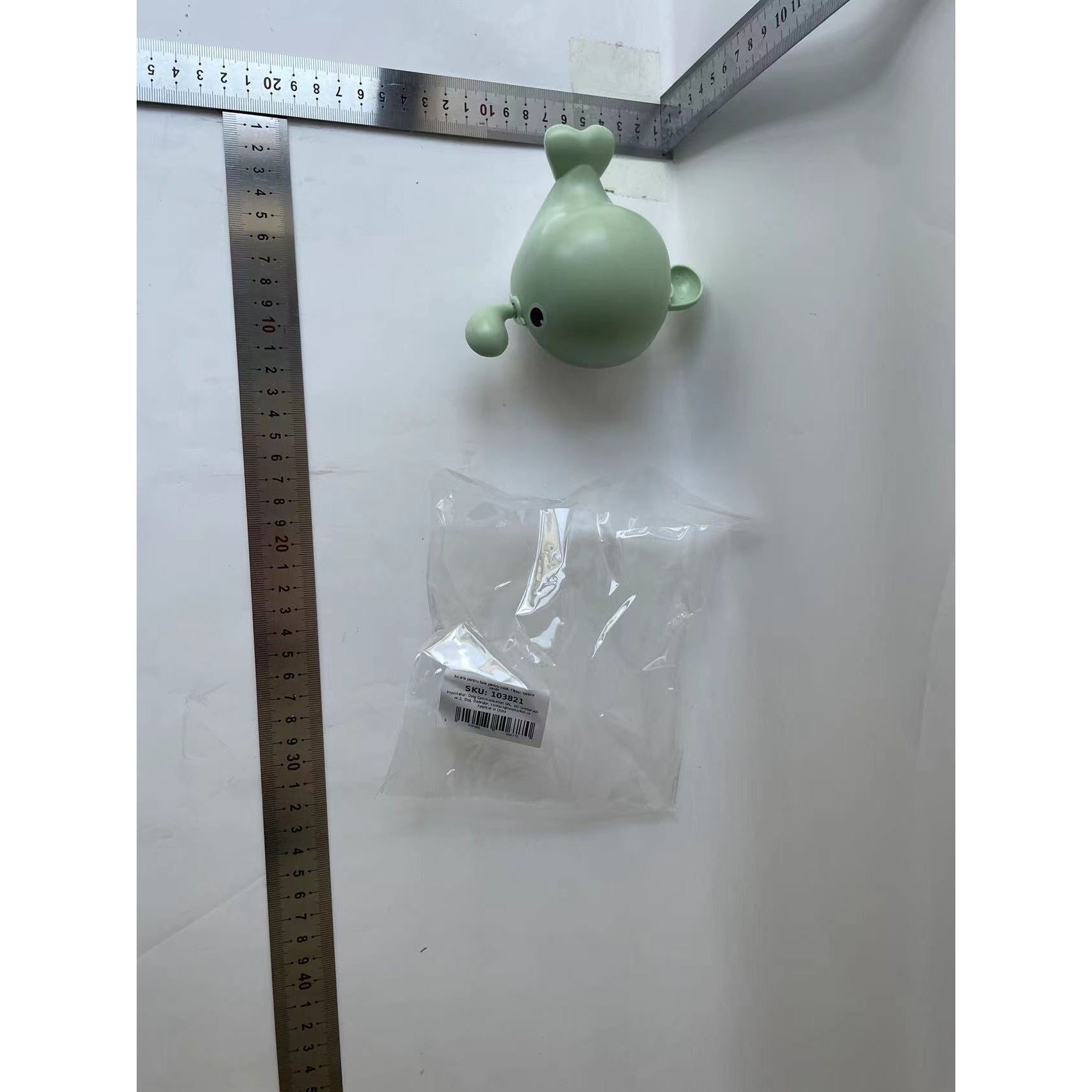 Jucarie pentru baie pentru copii, Flippy, balena verde, Resigilat-1