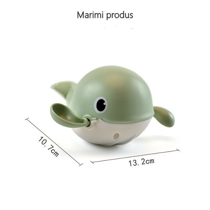 Jucarie pentru baie pentru copii, Flippy, balena verde, Resigilat-4