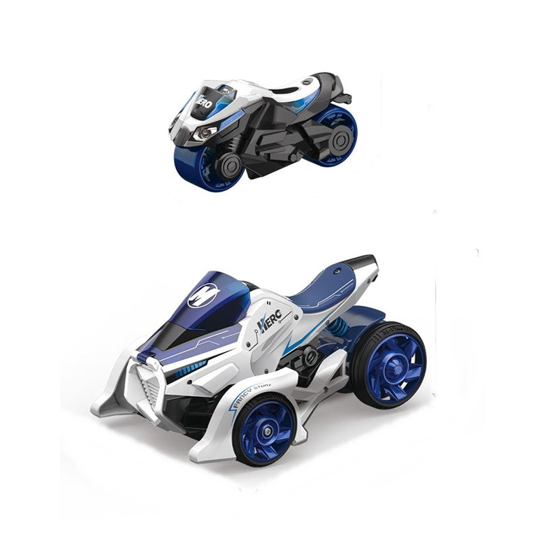 Jucarie pentru copii, masina cu extensie de motocicleta 2 in 1, albastra-3