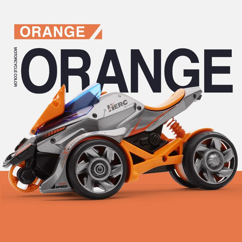 Jucarie pentru copii, masina cu extensie de motocicleta 2 in 1, portocalie-1