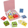 Jucarie Pentru Copii Montessori Flippy, Cub din Lemn, Asamblare Fete, 64 de Carti Distractive, pentru Baieti si Fete, Varsta +3 ani, Educativ, Ambalaj din plastic, 12 x 12 x 3 cm, multicolor
