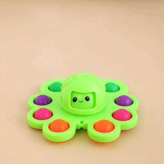 Jucarie Pop It, Flippy, Fidget Toy, Antistres, Senzoriala, Crab, Verde-1