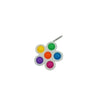 Jucarie Push Pop Bubble Fidget, Pop It, breloc antistres, Floare, Multicolor/Alb-0