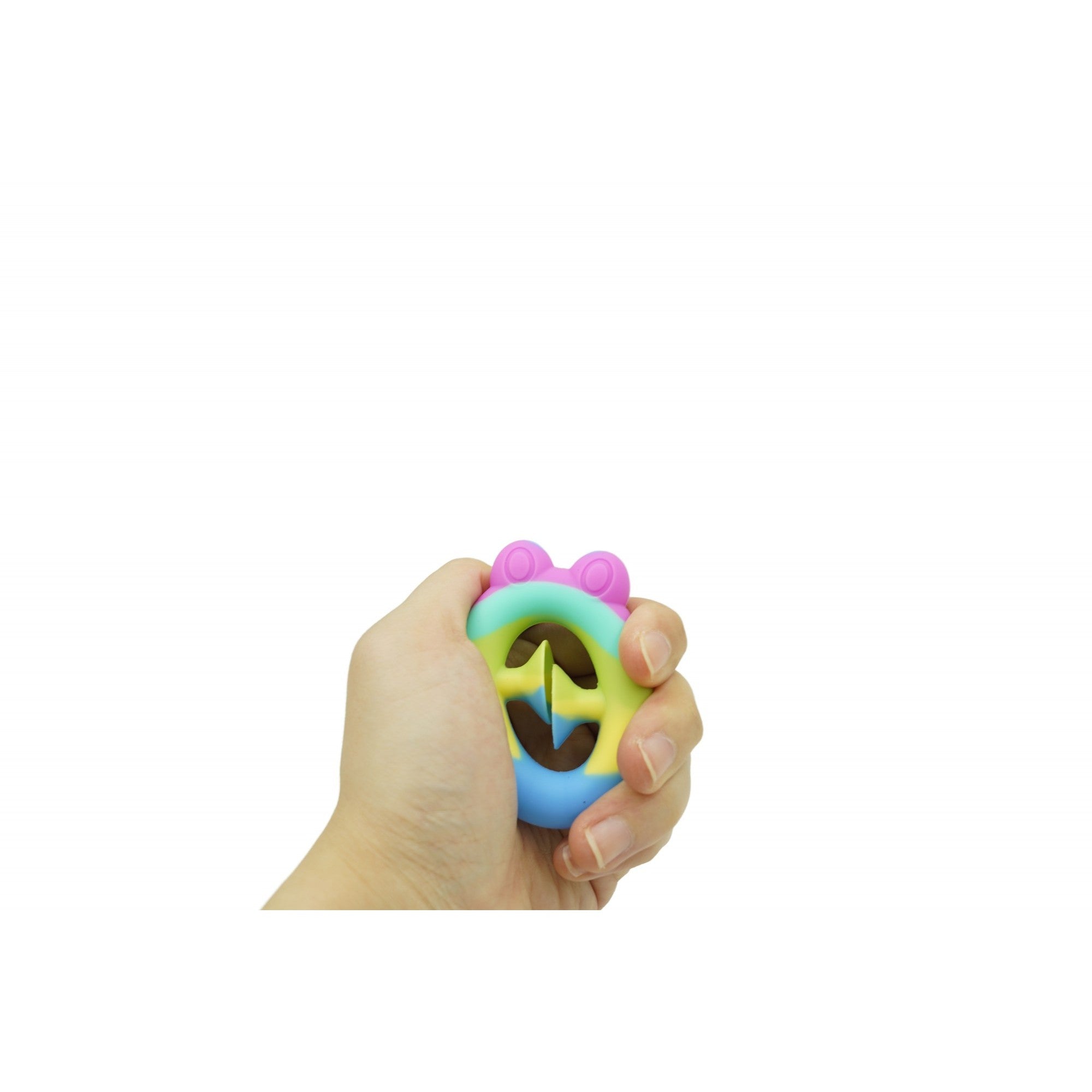 Jucarie senzoriala antistres cu ventuza de decompresie, Antrenare antebrat, Fidget Toy, Model Broasca, Macarons-1