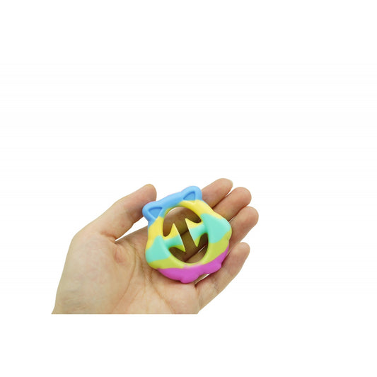 Jucarie senzoriala antistres cu ventuza de decompresie, Antrenare antebrat, Fidget Toy, Model Ursulet, Macarons-1