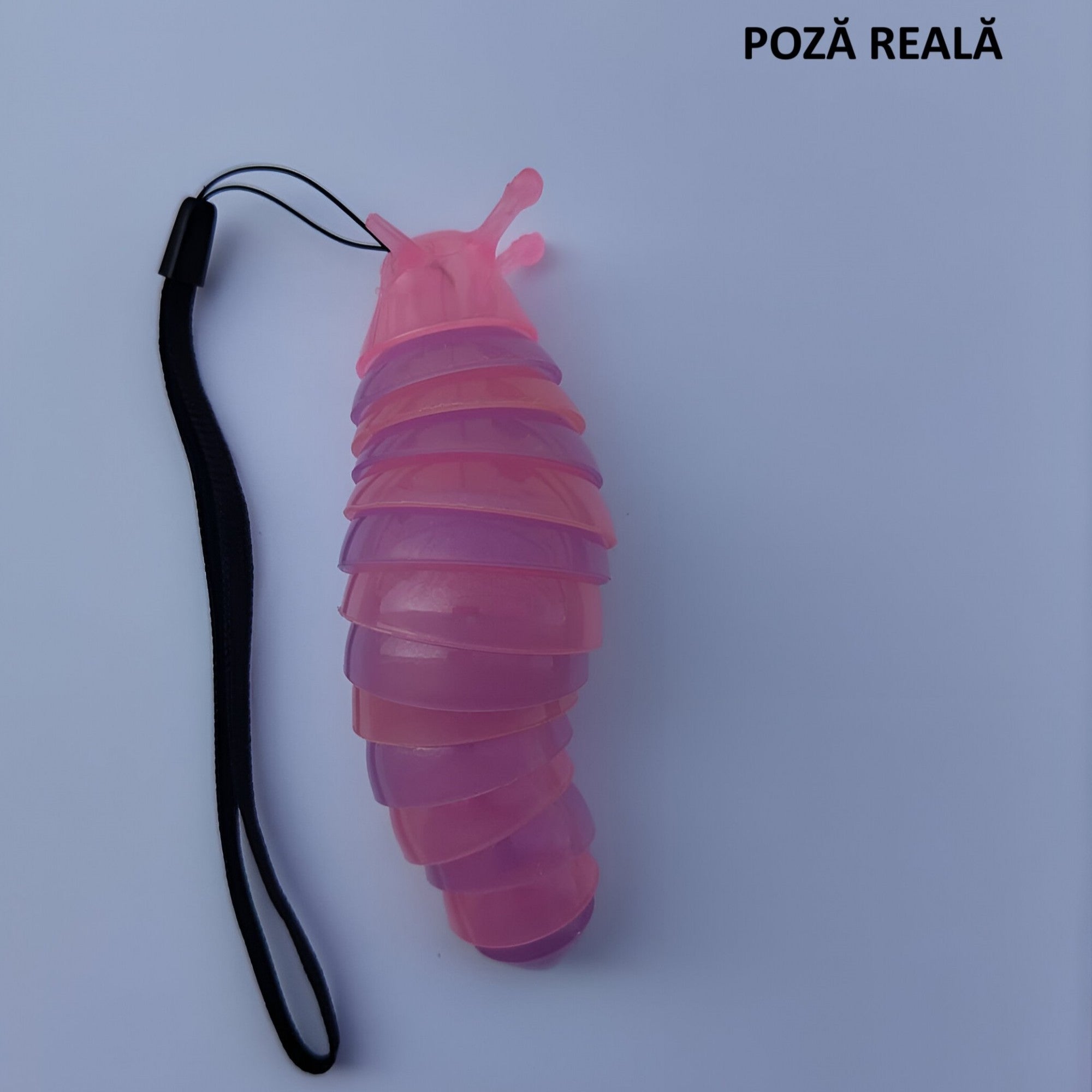 Jucarie Senzoriala Antistres, Flippy, Fidget Toys, Omida Curcubeu, 11 cm, +3 Ani, Mov/Roz-1