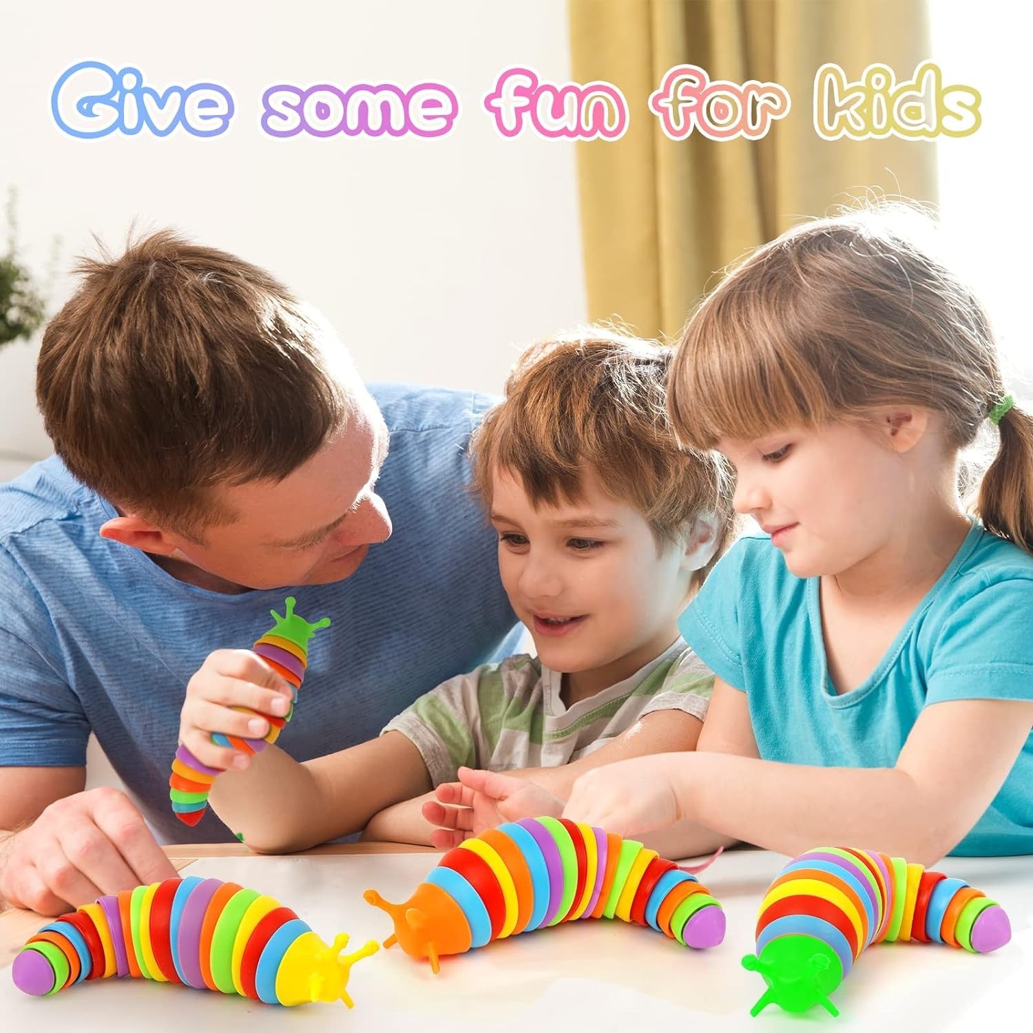 Jucarie Senzoriala Antistres, Flippy, Fidget Toys, Omida Curcubeu, 18.6 cm, Functie de Luminat, +3 Ani, Multicolor-1