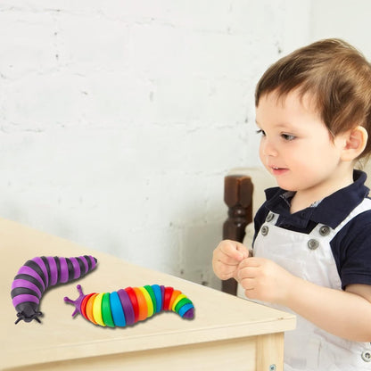 Jucarie Senzoriala Antistres, Flippy, Fidget Toys, Omida Curcubeu, 18.6 cm, Functie de Luminat, +3 Ani, Multicolor-4