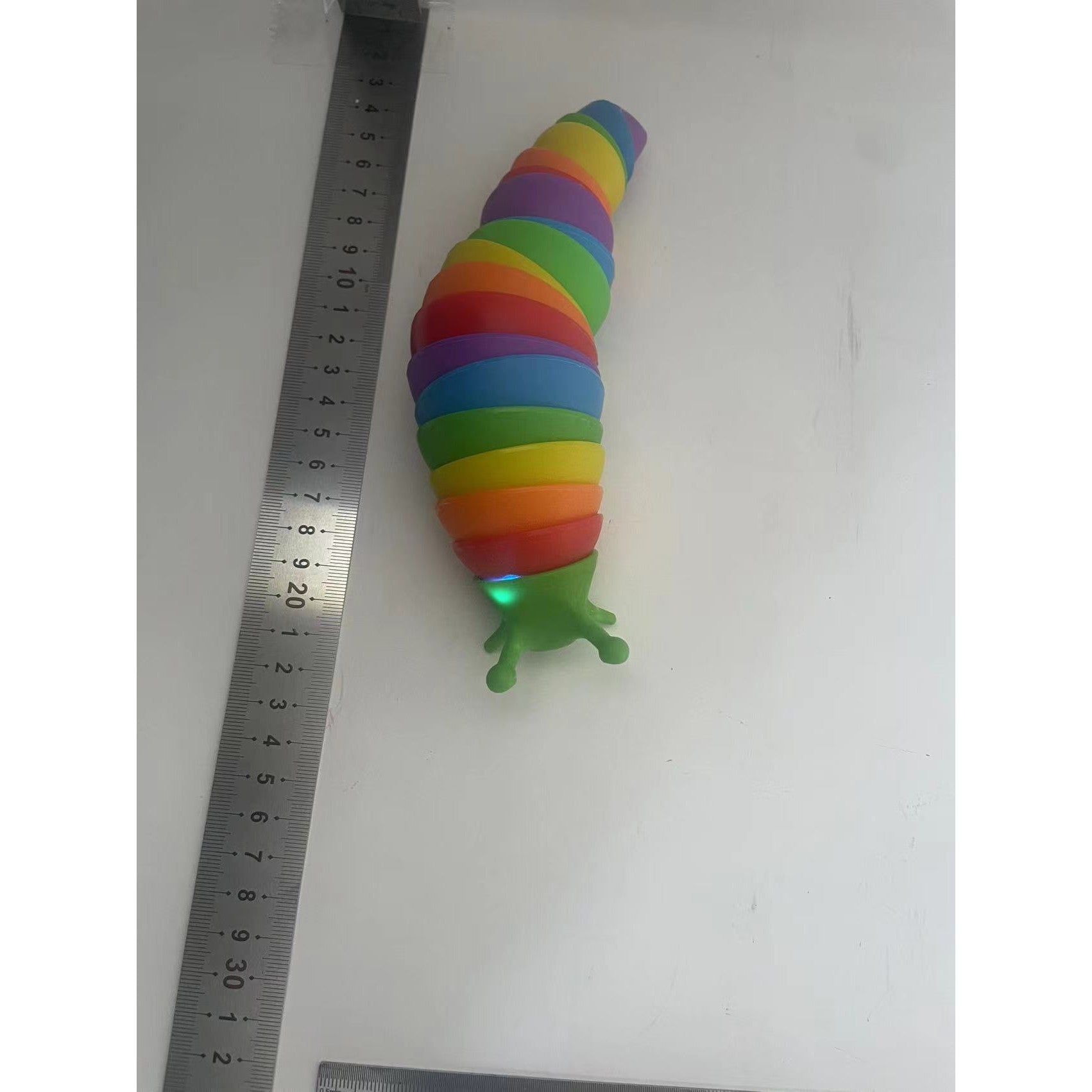 Jucarie Senzoriala Antistres, Flippy, Fidget Toys, Omida Curcubeu, 18.6 cm, Functie de Luminat, +3 Ani, Multicolor-13