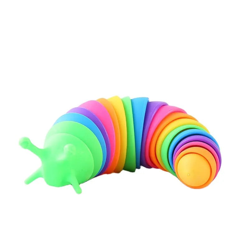 Jucarie Senzoriala Antistres, Flippy, Fidget Toys, Omida Curcubeu, 18.6 cm, Functie de Luminat, +3 Ani, Multicolor-0