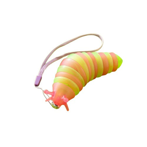 Jucarie Senzoriala Antistres, Flippy, Fidget Toys, Omida Tip Breloc, 11 cm, +3 Ani, Roz/Verde-0