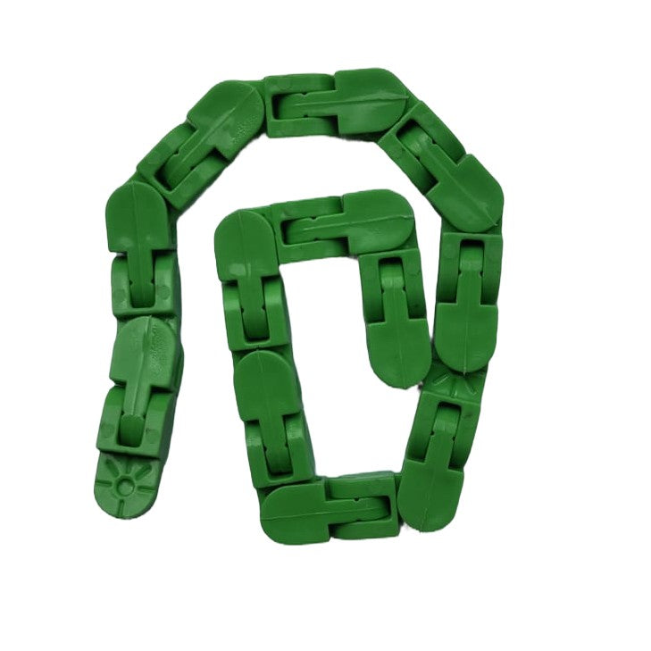Jucarie Senzoriala Antistres, Flippy, Fidget Toys, Puzzle de Imbinat Tip Sarpe, 24 Piese, +3 Ani, Verde-0