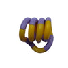 Jucarie Senzoriala Antistres, Flippy, Fidget Twist, cu Miscari Infinite de Decompresie, 2 Culori, Galben/Mov, + 3 ani-0