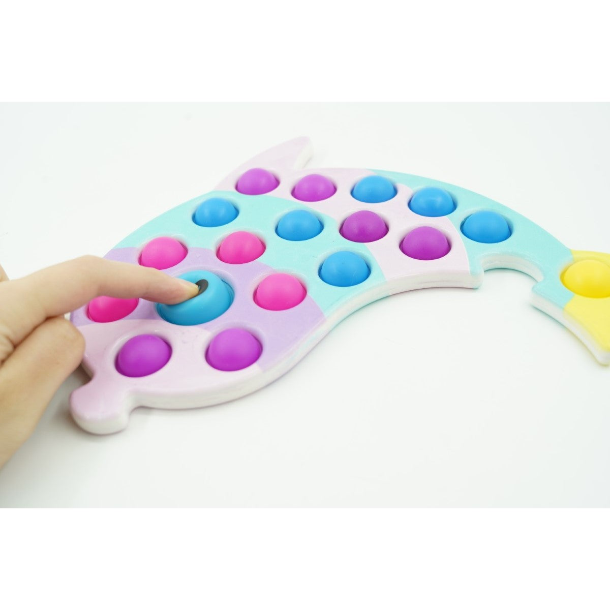 Jucarie senzoriala antistres, Simple Dimple, Delfin, Multicolor-4