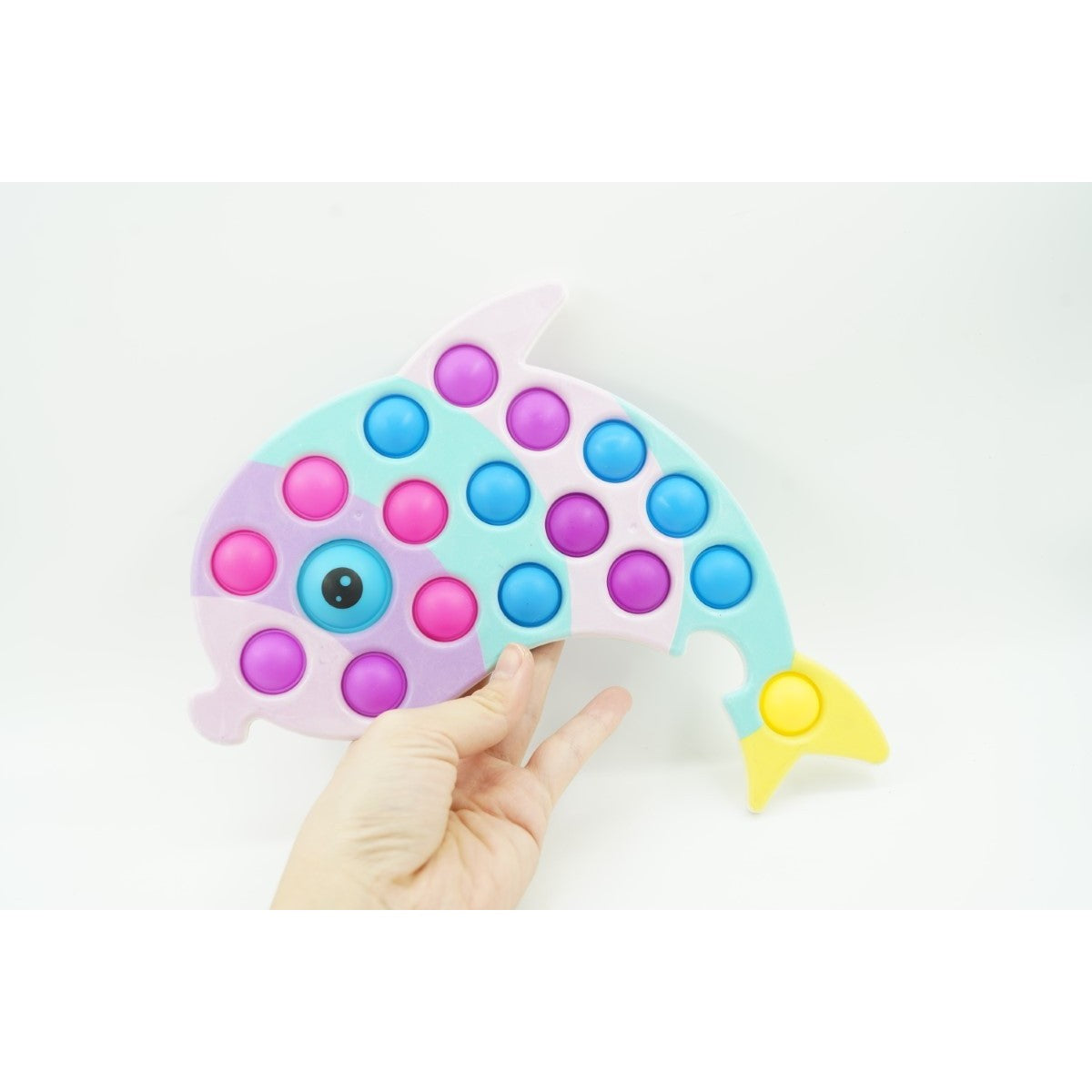 Jucarie senzoriala antistres, Simple Dimple, Delfin, Multicolor-5