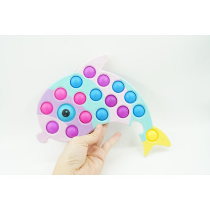 Jucarie senzoriala antistres, Simple Dimple, Delfin, Multicolor-5
