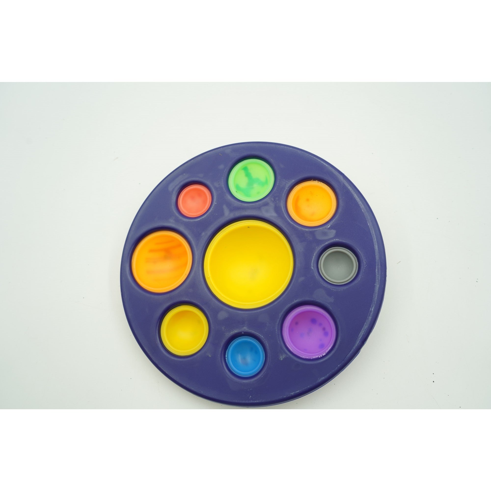 Jucarie senzoriala Dimple fidget toy, Planetariu, Albastru, 18x18 cm-1