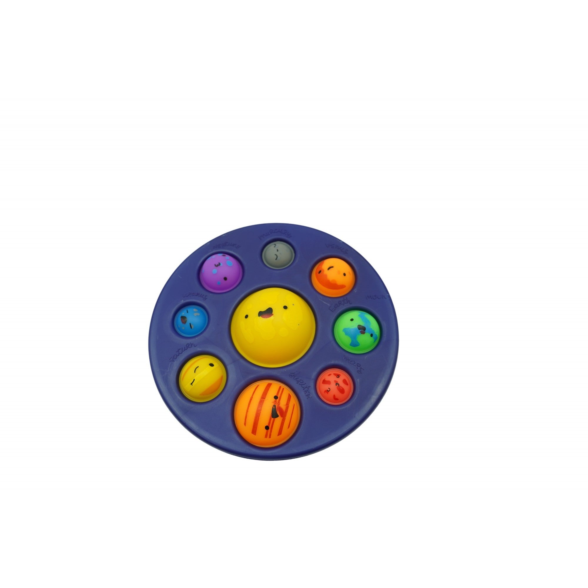 Jucarie senzoriala Dimple fidget toy, Planetariu, Albastru, 18x18 cm-0