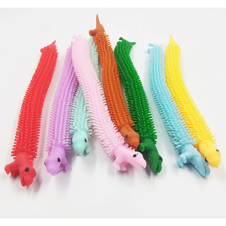 Jucarie senzoriala elastica Flippy, Fidget Noodle, Antistres, Culori Random-4