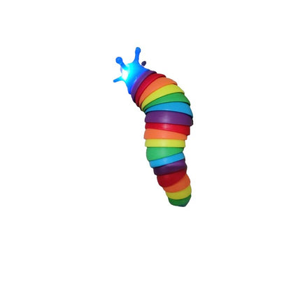 Jucarie senzoriala pentru copii, Flippy, melc, cu articulatii si lumini, 19 cm, multicolor-2