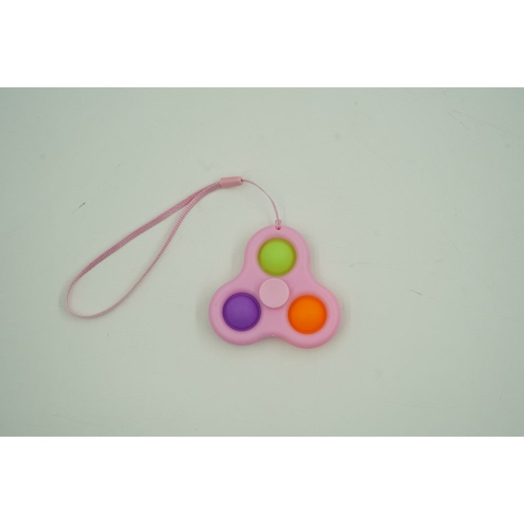 Jucarie senzoriala spinner Flippy- Fidget Toy, Simple Dimple, 7 cm, Roz/Multicolor-1