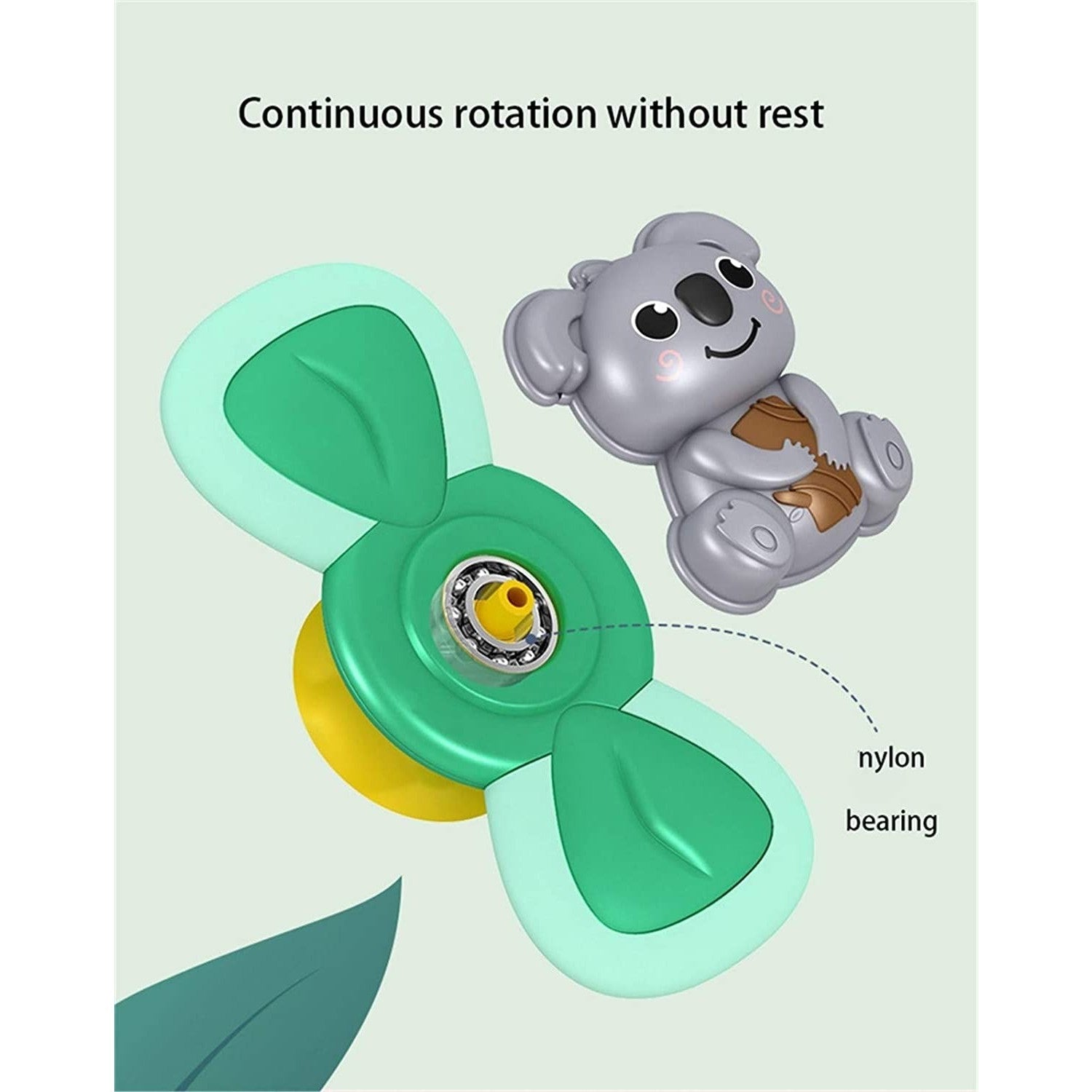 Jucarie Spinner pentru copii cu 2 laturi, Spinimals Premium Koala, Verde-1