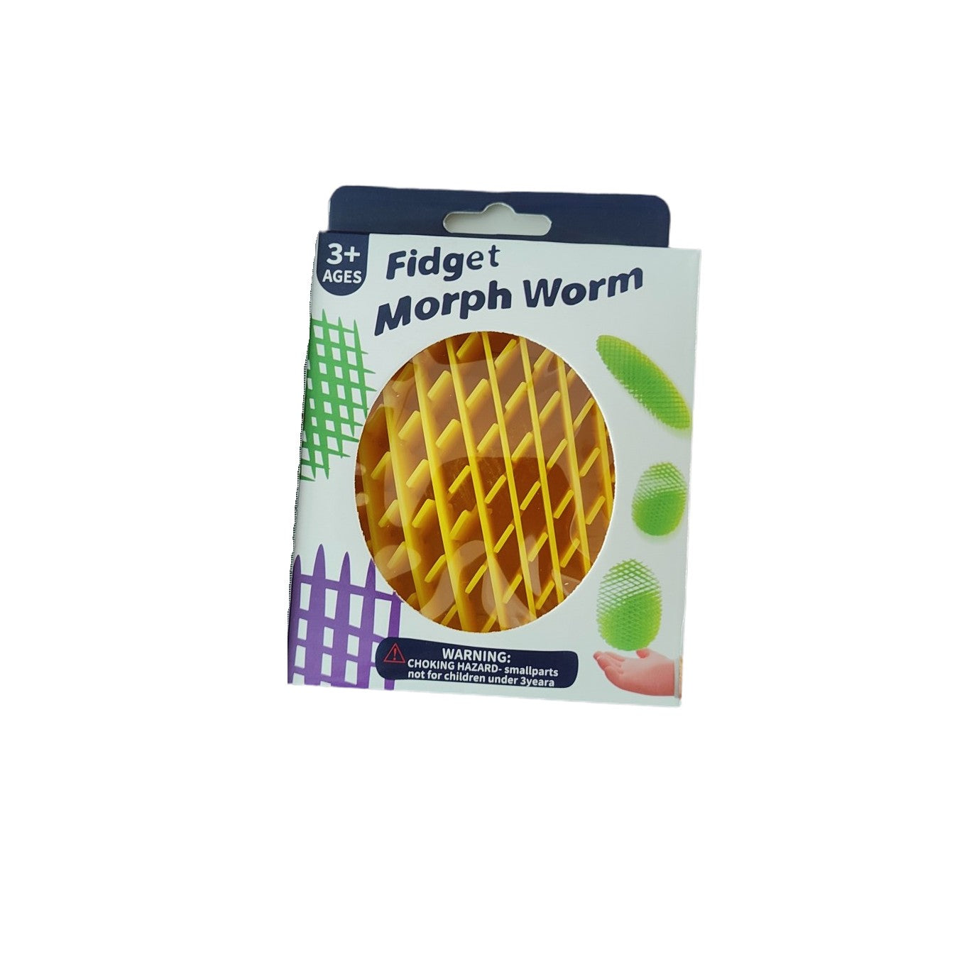 Jucarie Worm Fidget de Decompresie, Flippy, Anti Stres, Dimensiune Compacta 10 cm, Dimensiune Extinsa 24.5 cm, Galben-4