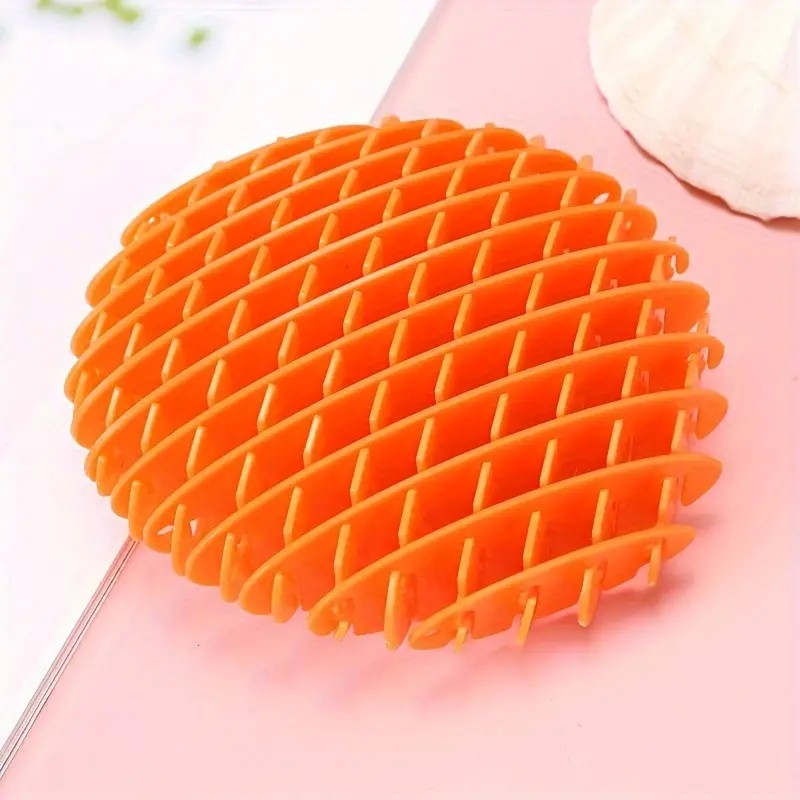 Jucarie Worm Fidget de Decompresie, Flippy, Anti Stres, Dimensiune Compacta 10 cm, Dimensiune Extinsa 24.5 cm, Portocaliu-6