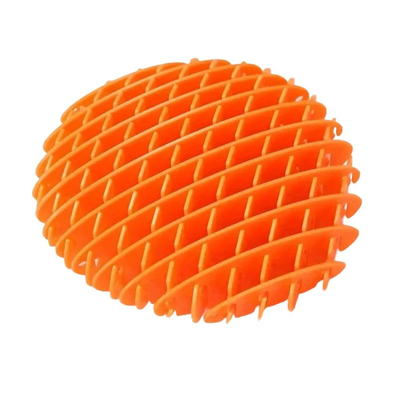 Jucarie Worm Fidget de Decompresie, Flippy, Anti Stres, Dimensiune Compacta 10 cm, Dimensiune Extinsa 24.5 cm, Portocaliu-0