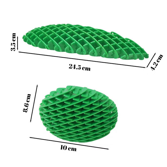 Jucarie Worm Fidget de Decompresie, Flippy, Anti Stres, Dimensiune Compacta 10 cm, Dimensiune Extinsa 24.5 cm, Verde-1
