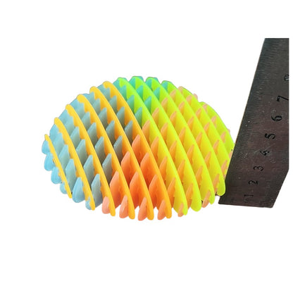 Jucarie Worm Fidget de Decompresie, Flippy, Anti Stres, Dimensiune Compacta 10 cm, Dimensiune Extinsa 24.5 cm, Multicolor-1