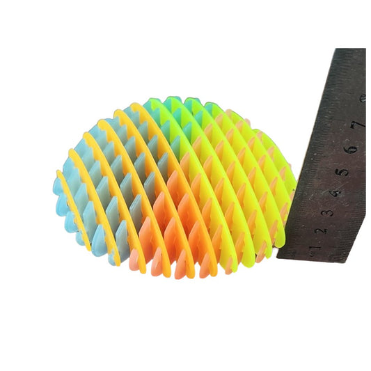 Jucarie Worm Fidget de Decompresie, Flippy, Anti Stres, Dimensiune Compacta 10 cm, Dimensiune Extinsa 24.5 cm, Multicolor-1