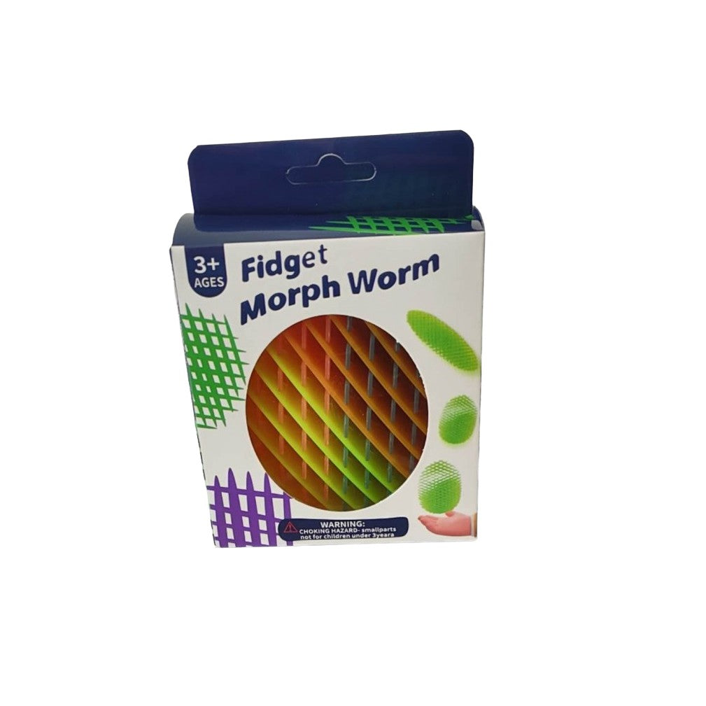 Jucarie Worm Fidget de Decompresie, Flippy, Anti Stres, Dimensiune Compacta 10 cm, Dimensiune Extinsa 24.5 cm, Multicolor-2