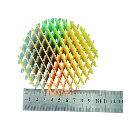 Jucarie Worm Fidget de Decompresie, Flippy, Anti Stres, Dimensiune Compacta 10 cm, Dimensiune Extinsa 24.5 cm, Multicolor-3