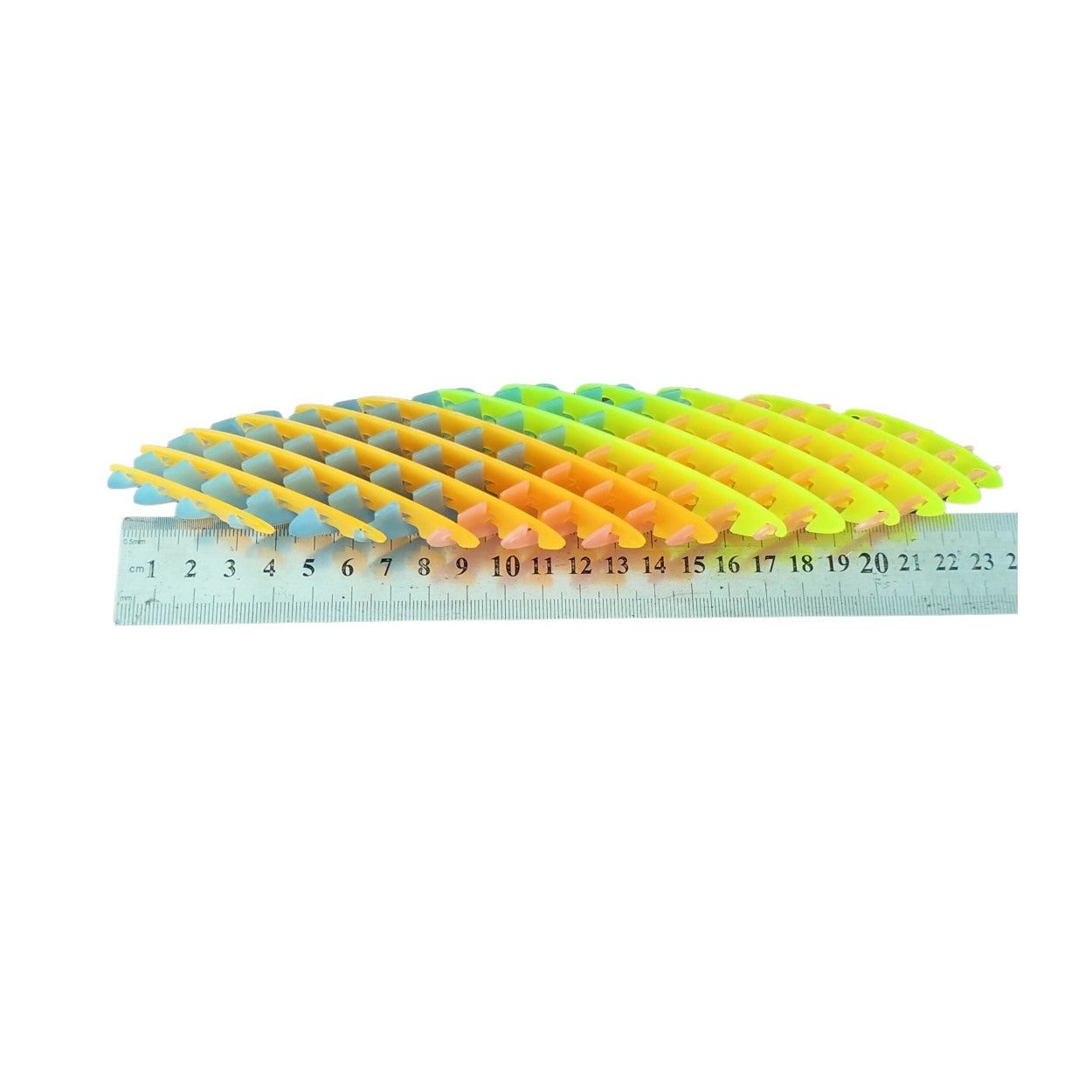 Jucarie Worm Fidget de Decompresie, Flippy, Anti Stres, Dimensiune Compacta 10 cm, Dimensiune Extinsa 24.5 cm, Multicolor-5