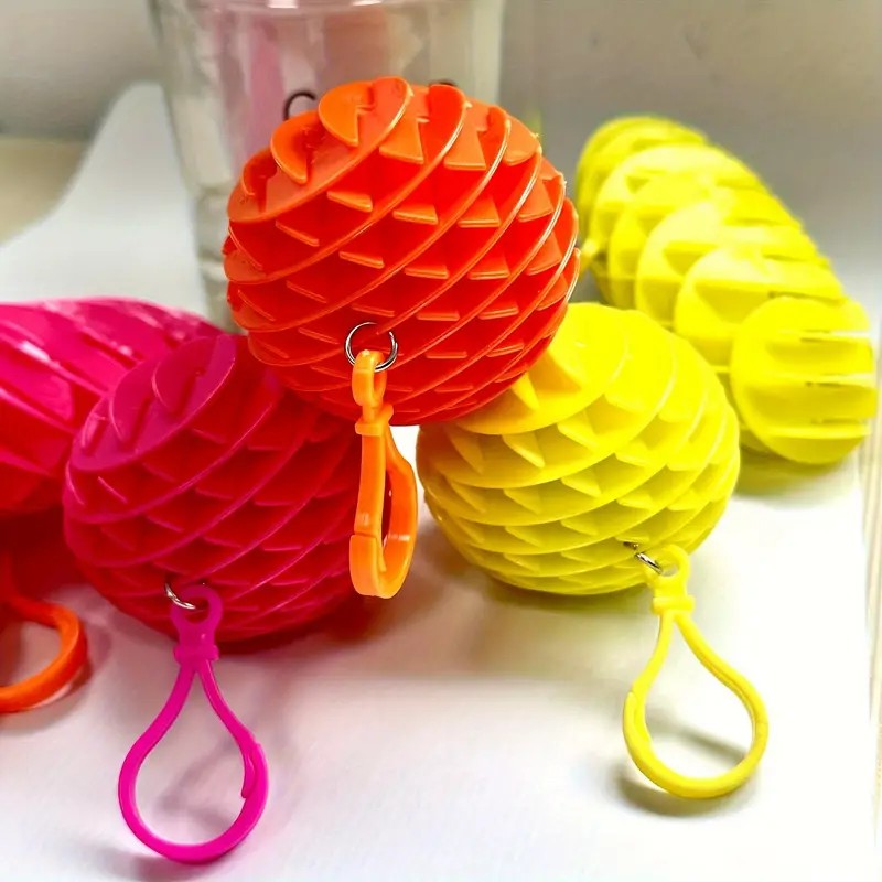 Jucarie Worm Fidget de Decompresie, Flippy, Anti Stres, Dimensiune Compacta 6 cm, Dimensiune Extinsa 15.5 cm, Galben-3