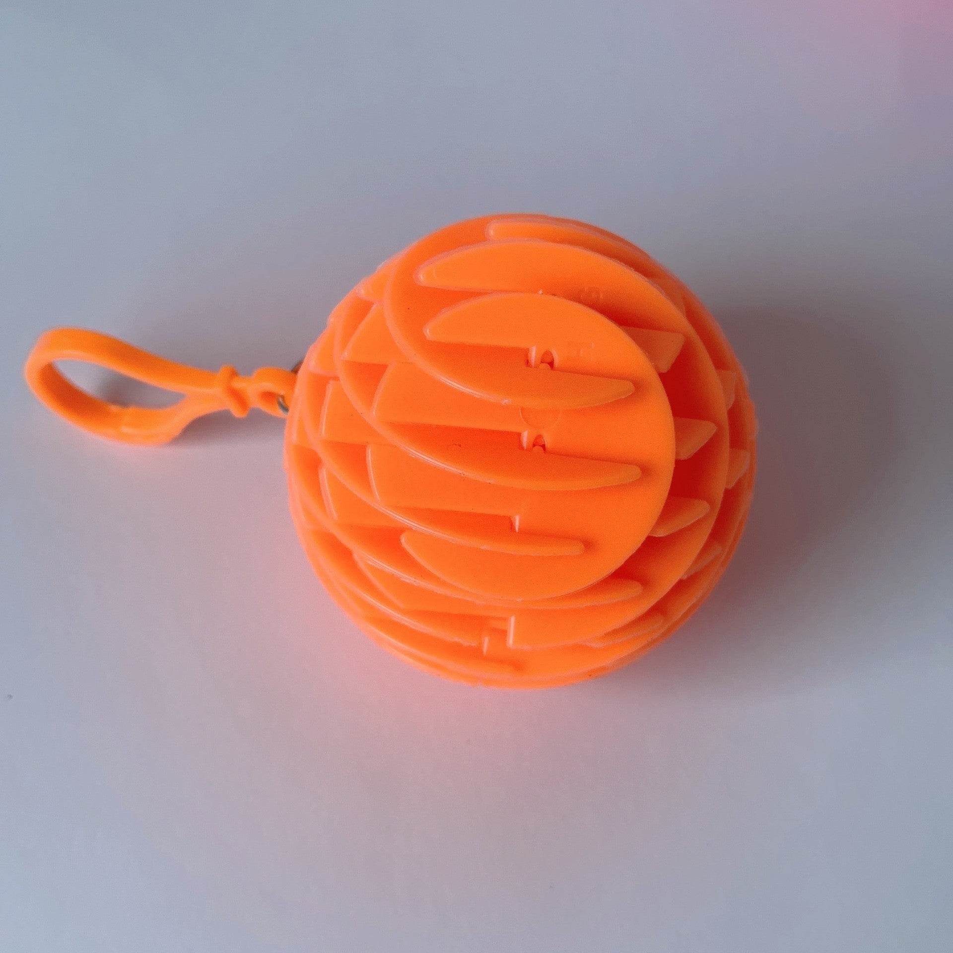 Jucarie Worm Fidget de Decompresie, Flippy, Anti Stres, Dimensiune Compacta 6 cm, Dimensiune Extinsa 15.5 cm, Portocaliu-4
