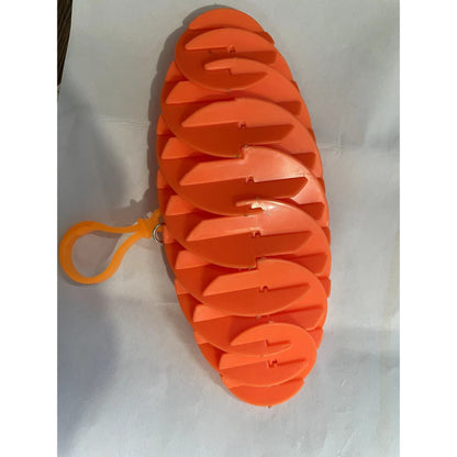 Jucarie Worm Fidget de Decompresie, Flippy, Anti Stres, Dimensiune Compacta 6 cm, Dimensiune Extinsa 15.5 cm, Portocaliu-7