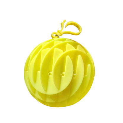 Jucarie Worm Fidget de Decompresie, Flippy, Anti Stres, Dimensiune Compacta 6 cm, Dimensiune Extinsa 15.5 cm, Galben-0