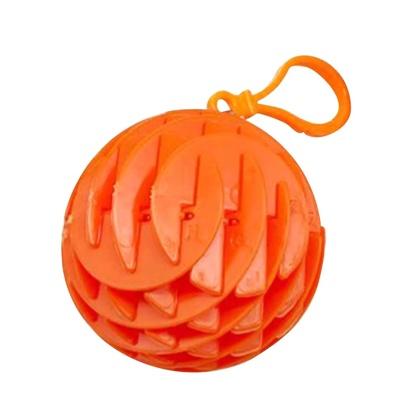 Jucarie Worm Fidget de Decompresie, Flippy, Anti Stres, Dimensiune Compacta 6 cm, Dimensiune Extinsa 15.5 cm, Portocaliu-0