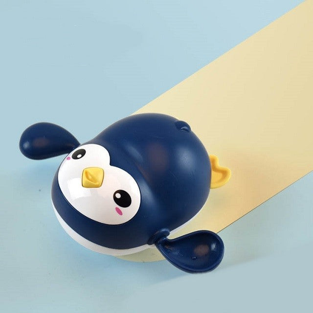 Jucarii de baie pentru copii, Flippy, pinguinul albastru-2