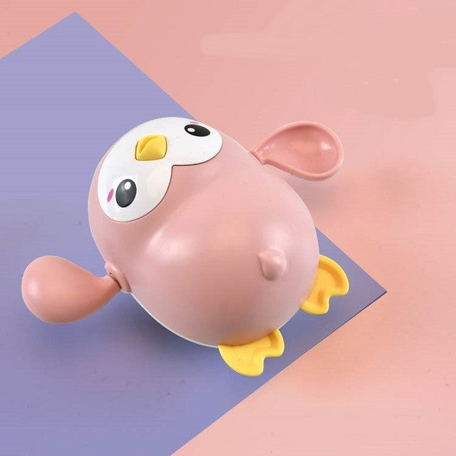 Jucarii de baie pentru copii, Flippy, pinguinul roz-1