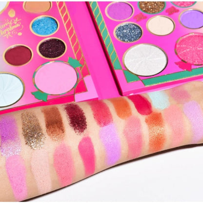 Set de Machiaj Kevin&Coco, 72 de Culori, Paleta de Farduri, Iluminatoare, Blush, Model Christmas Babe, Oglinda Glob, 25.5x20x1.7 cm, Multicolor-3