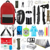 Kit supravietuire multifunctional Flippy, Instrumente profesionale, Agatatoare ghiozdan, pentru Camping, Drumetii, Aventuri in aer liber, borseta inclusa, gri-0