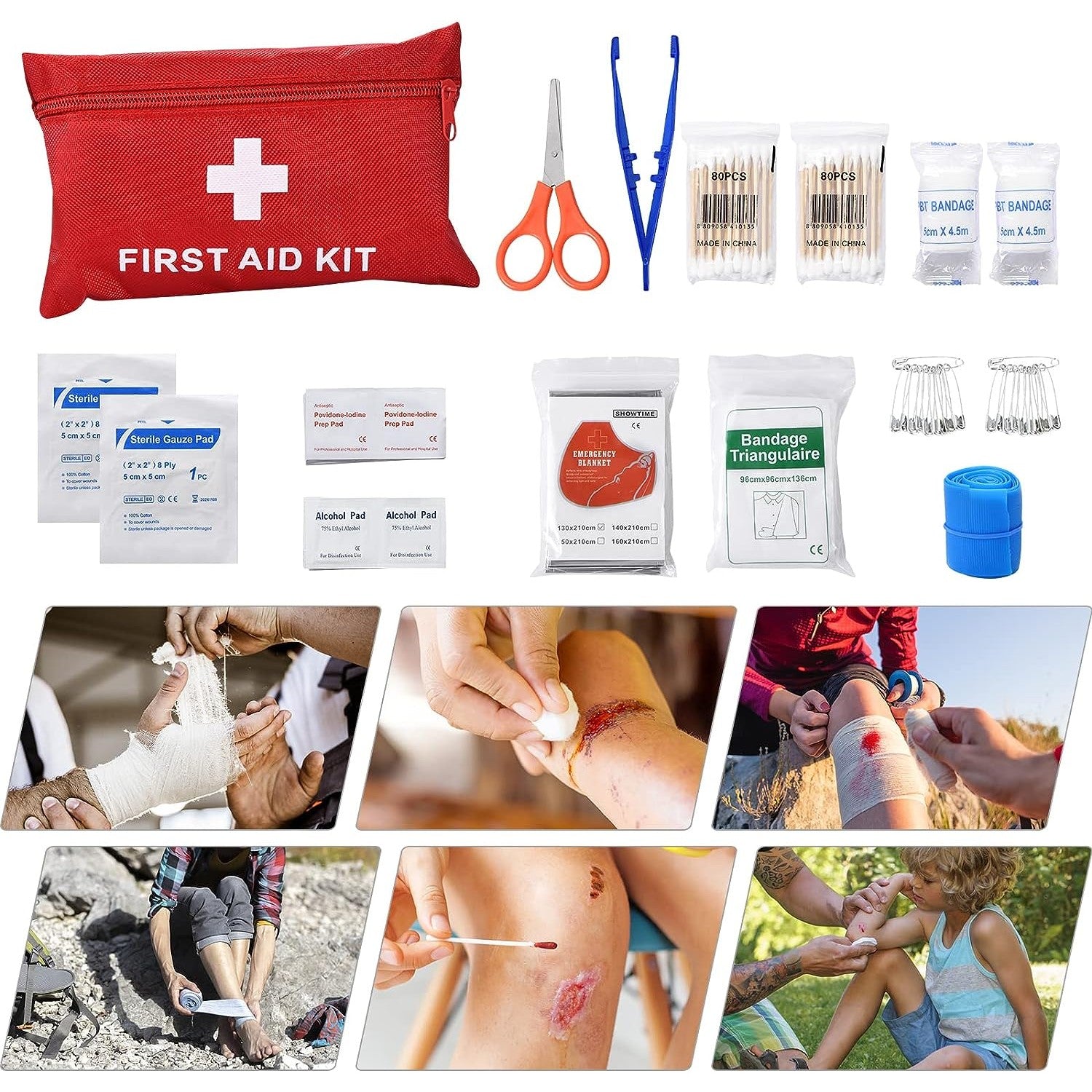 Kit supravietuire multifuncional Flippy, 42 de Instrumente Profesionale, Echipament de prim-ajutor, Drumetie, Camping-3